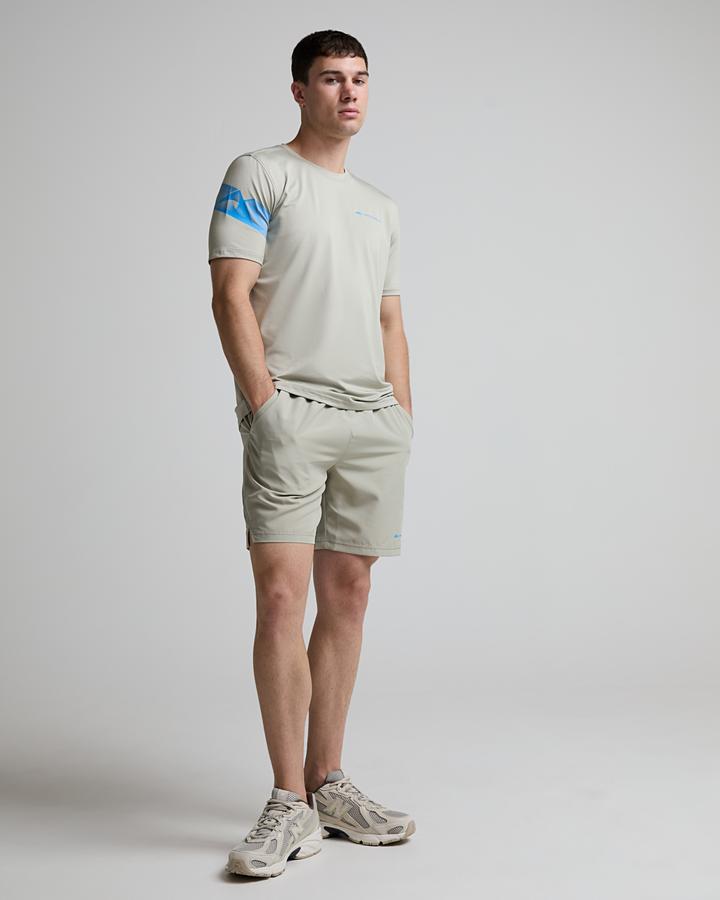 Monterrain Men's Distance Woven Running Short - Ancient Pewter/Feather Blue