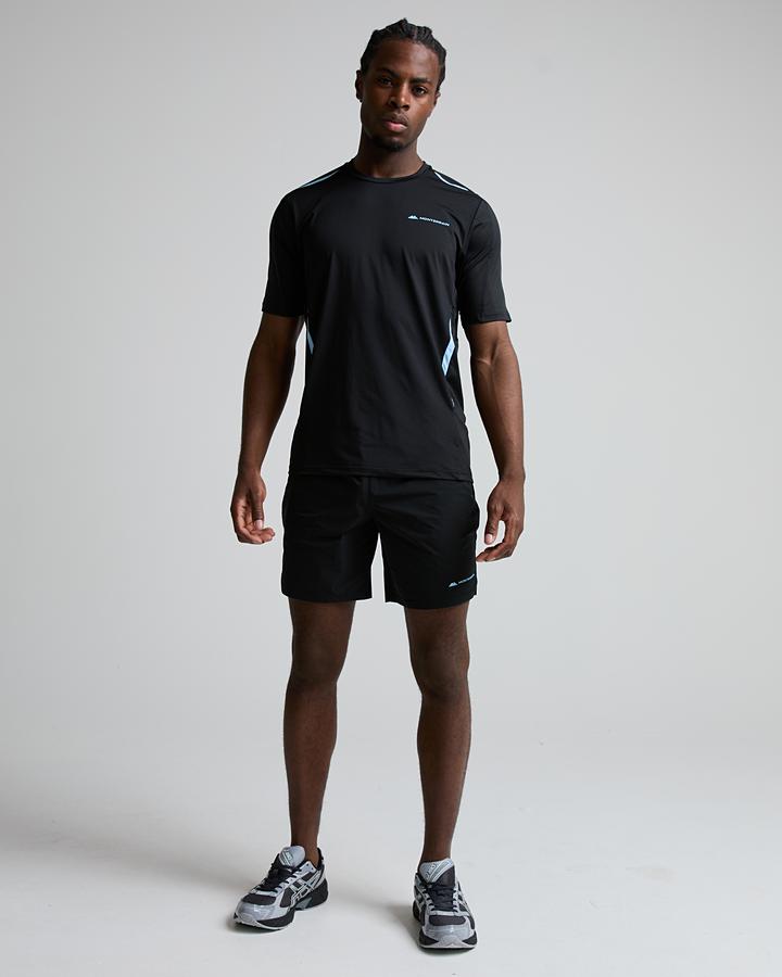 Monterrain Men's Stride T-Shirt - Black/Skybound Blue