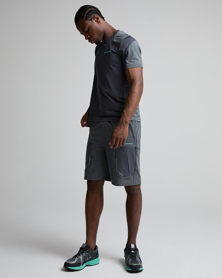 Monterrain Men's Orbit T-Shirt - Twilight Graphite/Skybound Blue/Sunflare Amber