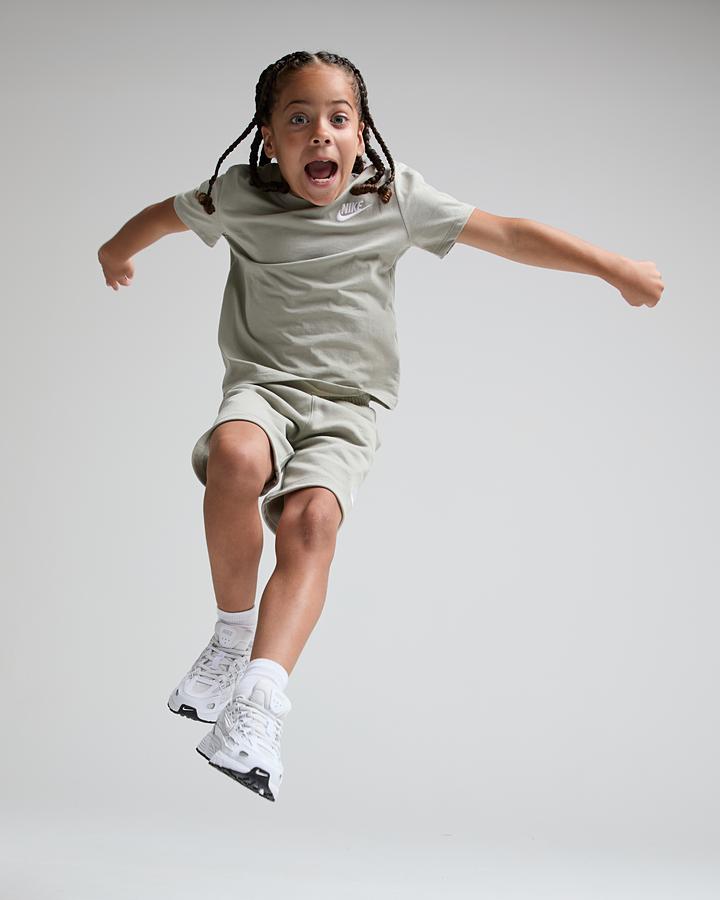 Nike Baby Club LBR Knit T-Shirt And Short Set - Spruce Fog