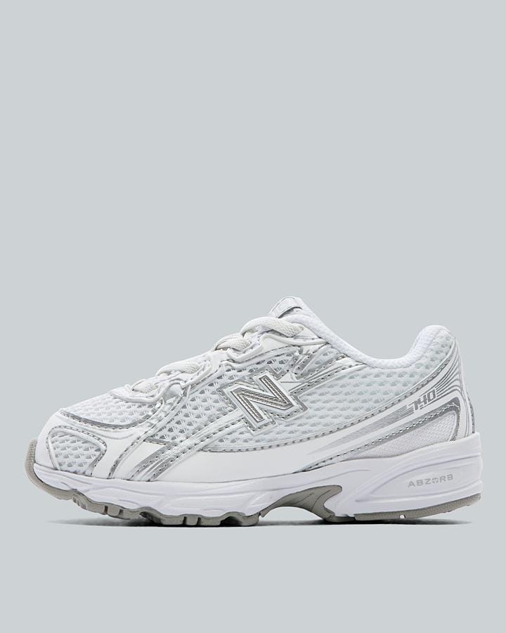 New Balance Baby 740 Trainers - White Silver Metallic
