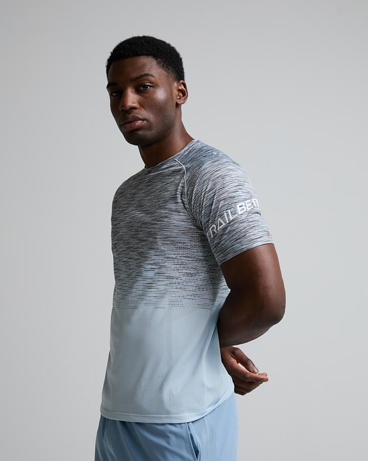Trailberg Men's Arc Seamless T-Shirt - Polar Blue/Nightfall Grey
