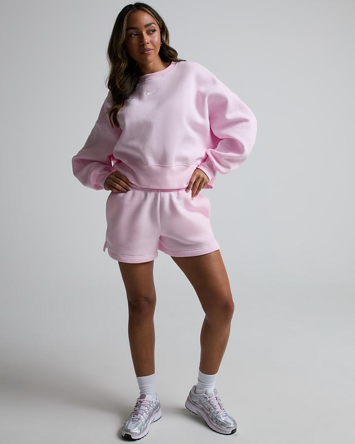 Nike Women's Phoenix Oversize Fleece Sweatshirt - Pink Foam/Sail