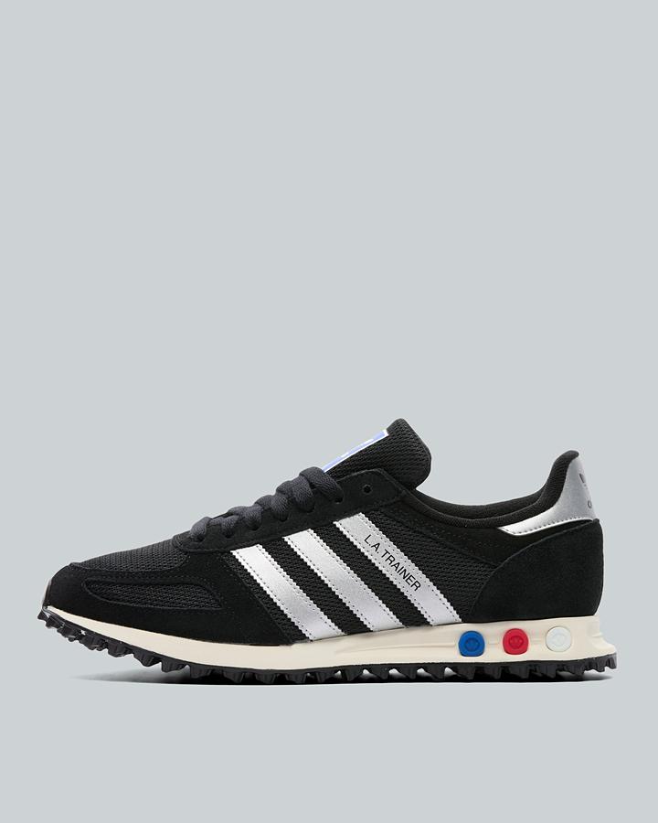 adidas Men's LA Trainer - Black/Metallic Silver/White