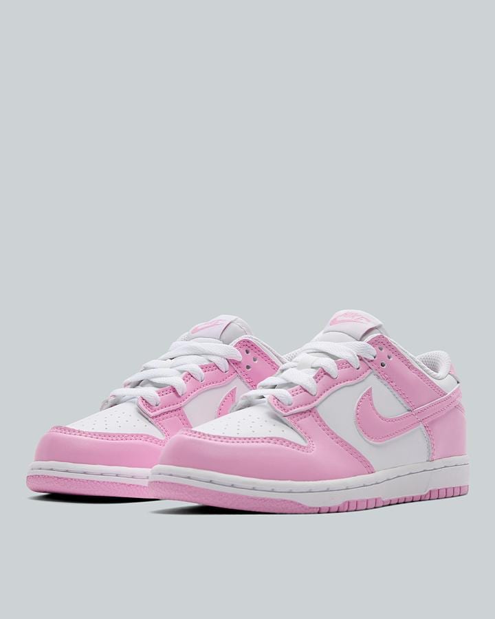 Nike Infant Dunk Low Trainers - White Pink Rise White