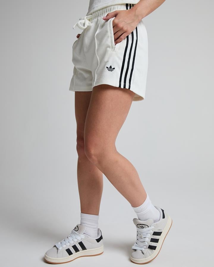 adidas Women's Towelling Short - Off White/Black