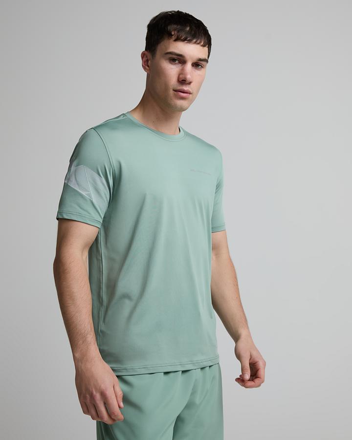 Monterrain Men's Distance T-Shirt - Bay Leaf/Misted Pearl