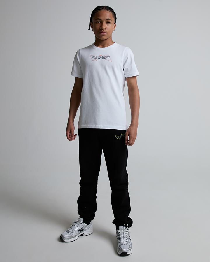 Alpyrex Junior Summit Trail Graphic T-Shirt - Optic White Black Sun Fruit