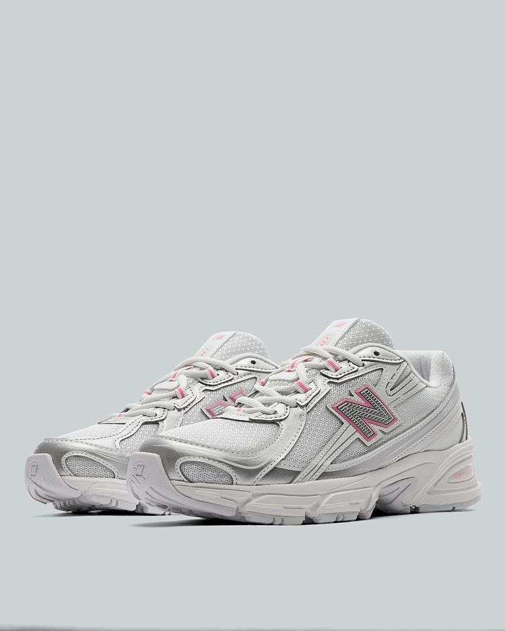 New Balance Junior 740 Trainers - Silver Metallic Signal Pink