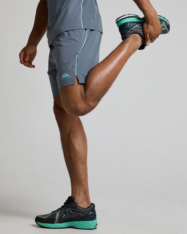 Trailberg Men's Momentum Short - Ash Grey/Celeste