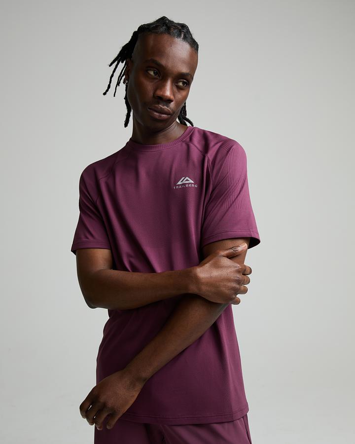 Trailberg Men's Driftline Seamless T-Shirt - Deep Merlot