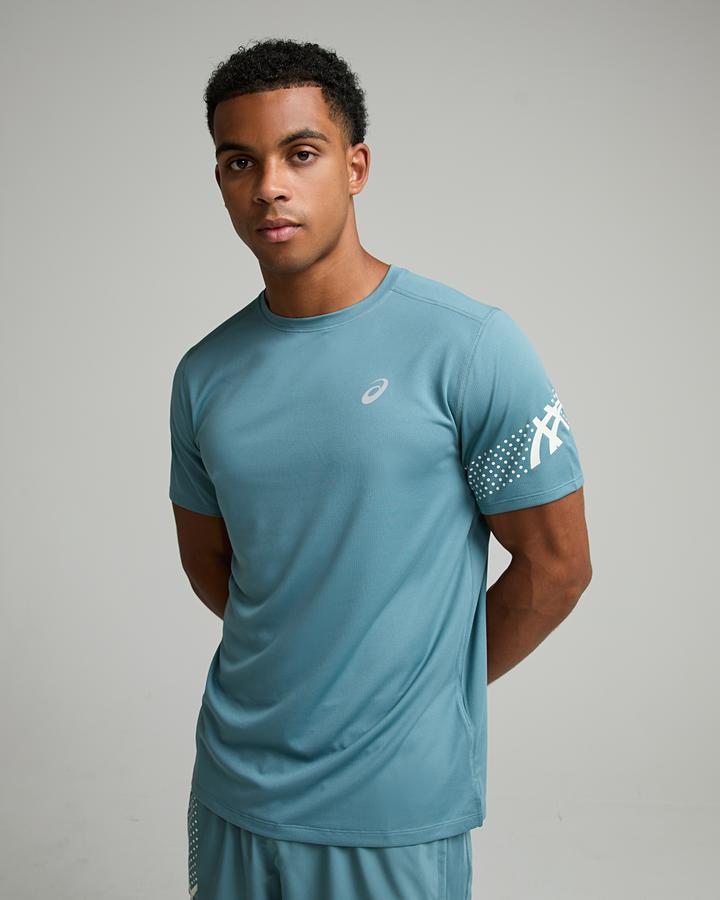 ASICS Men's Icon Short Sleeve T-Shirt - Foggy Teal