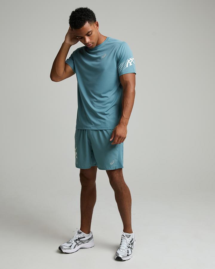 ASICS Men's Icon Short Sleeve T-Shirt - Foggy Teal