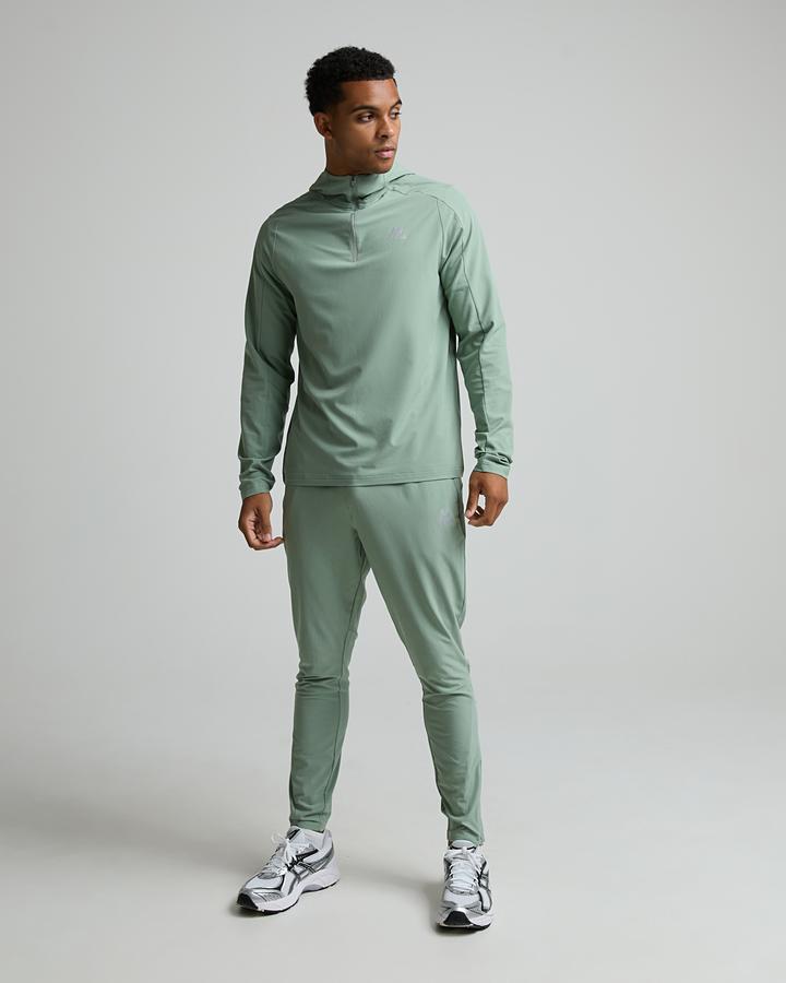 Montirex Men's Dynamic Run Quarter Zip Hoodie - Ash Green