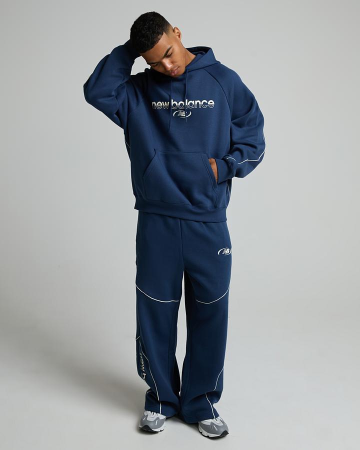 New Balance Men's Trackside Fleece Hoodie - Nb Navy