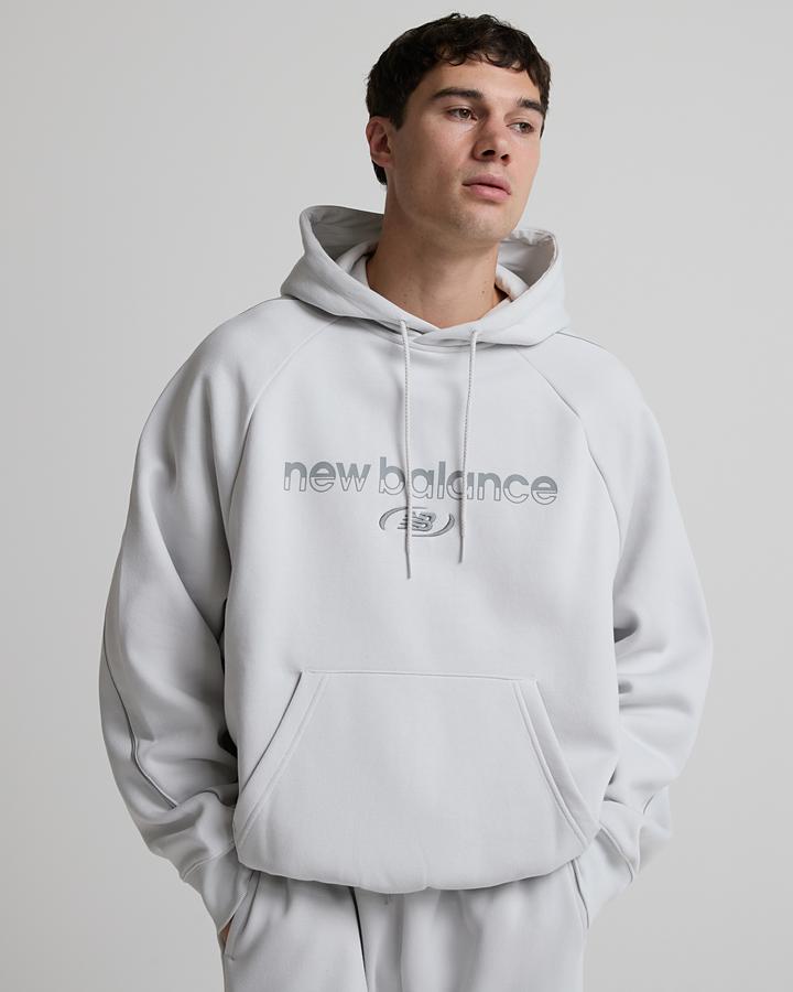 New Balance Men's Trackside Fleece Hoodie - Grey Matter