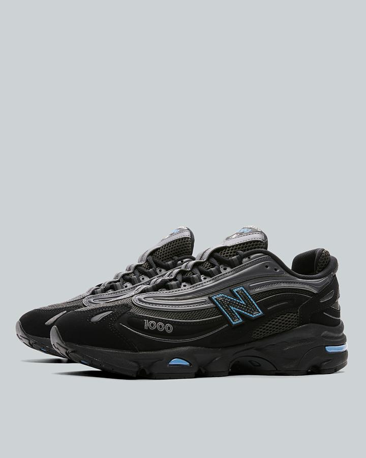 New Balance Men's 1000 Trainer - Black/Analog Blue/Black