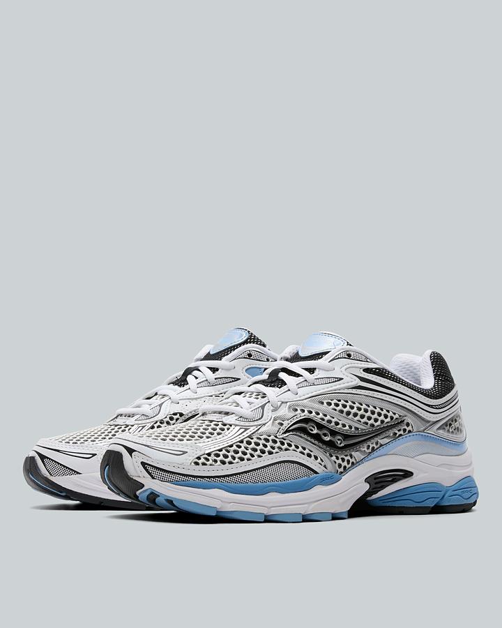 Saucony Men's ProGrid Omni 9 Trainer - White/Silver/Blissful Blue
