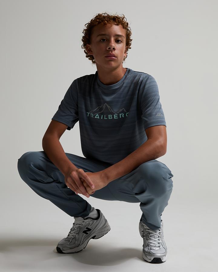 Trailberg Junior Ignite T-Shirt - Ash Grey Lunar Grey Aqua