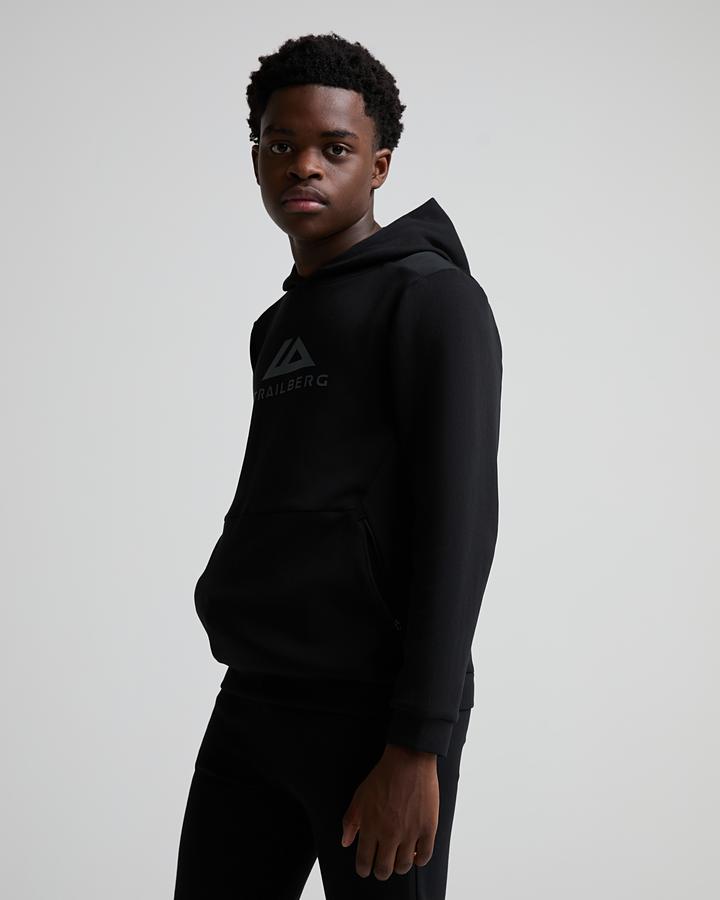 Trailberg Junior Stormlight Overhead Hoodie - Black Graphite Grey
