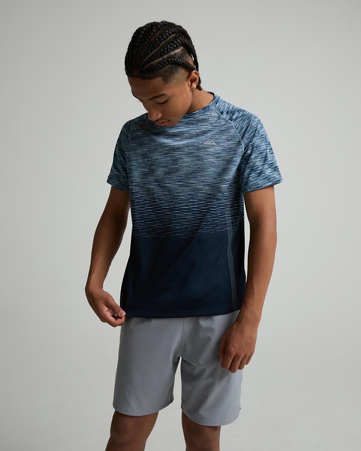 Trailberg Junior Aero Seamless T-Shirt - Storm Blue Washed Blue Mid Blue