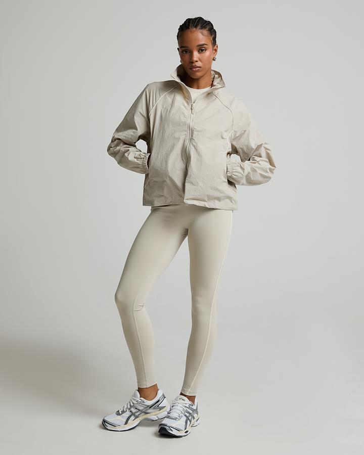 Trailberg Women's Ignite Woven Funnel Neck Track Jacket - Mercury Mist/Candlelight White