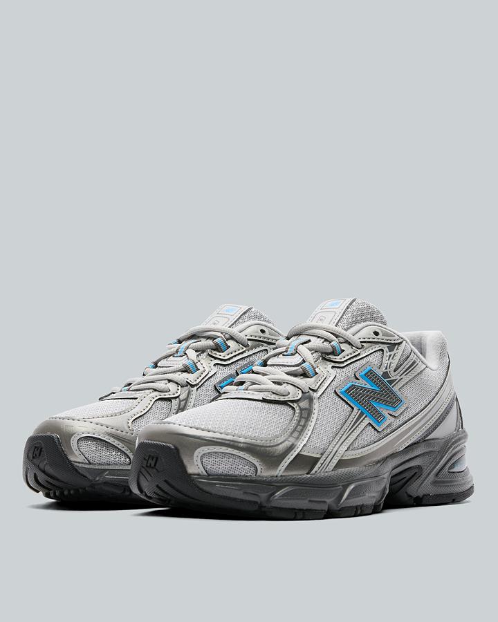 New Balance Junior 740 Trainers - Dark Silver Metallic Fan Blue