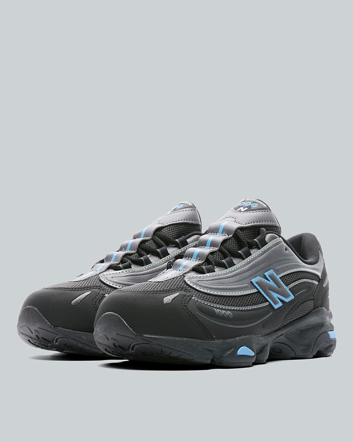 New Balance Junior 1000 Trainers - Black Grey Analogue Blue