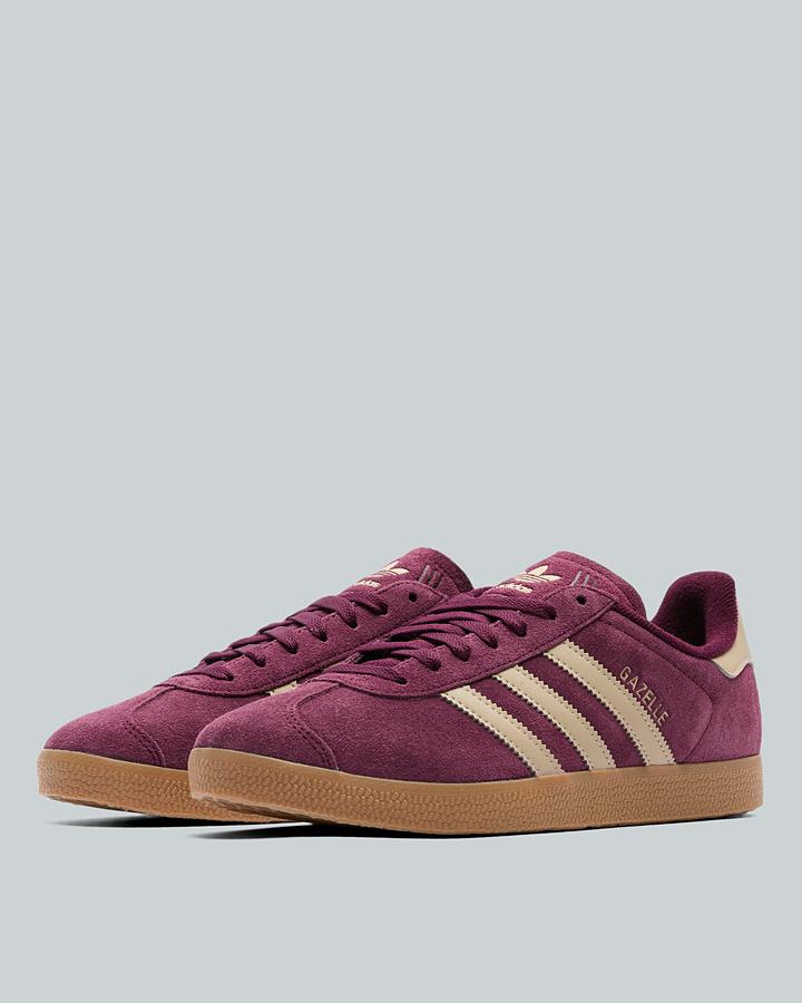 adidas Men's Gazelle Trainer - Maroon/Beige/Gum