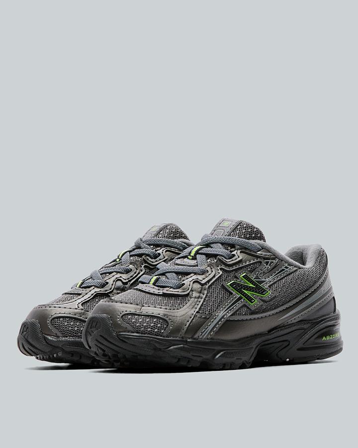 New Balance Baby 740 Trainers - Black Metallic Alkaline Green