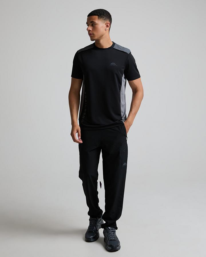 Trailberg Men's Triathlon Ultra T-Shirt - Black/Graphite Grey/Nightfall Grey