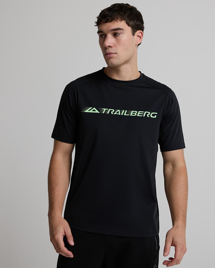 Trailberg Men's Pulsewave T-Shirt - Black/Inkwell Shadow/Mint Green