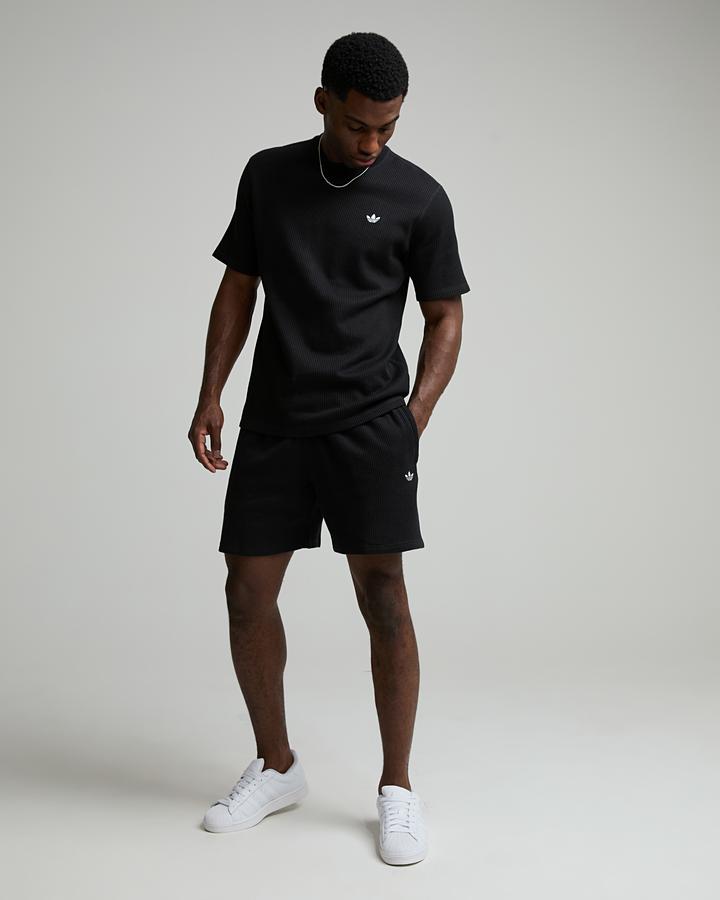 adidas Men's Trefoil Essential Waffle Short - Black/White