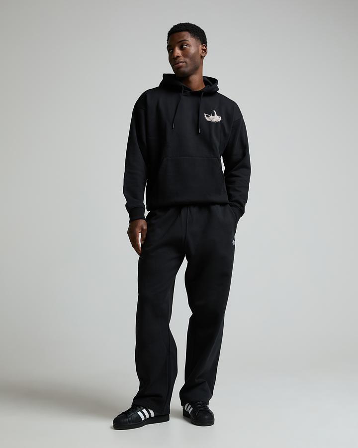 adidas Men's Trefoil Essentials Open Hem Pant - Black/White