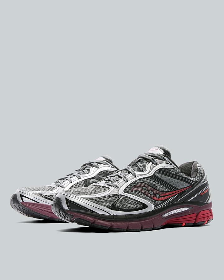 Saucony Men's ProGrid Guide 7 Trainer - Silver/Maroon