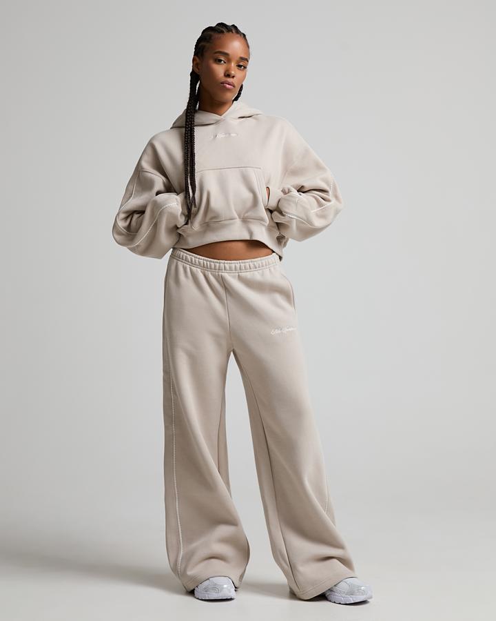Nike Women's Studio Fleece Medium Weight Cropped Hoodie - Cream Ii/Sail/Cream Ii