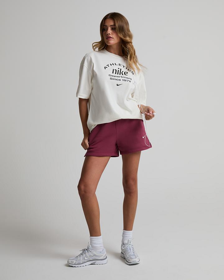 Nike Women's NSW Oversize Short Sleeve T-Shirt - Sail/Black