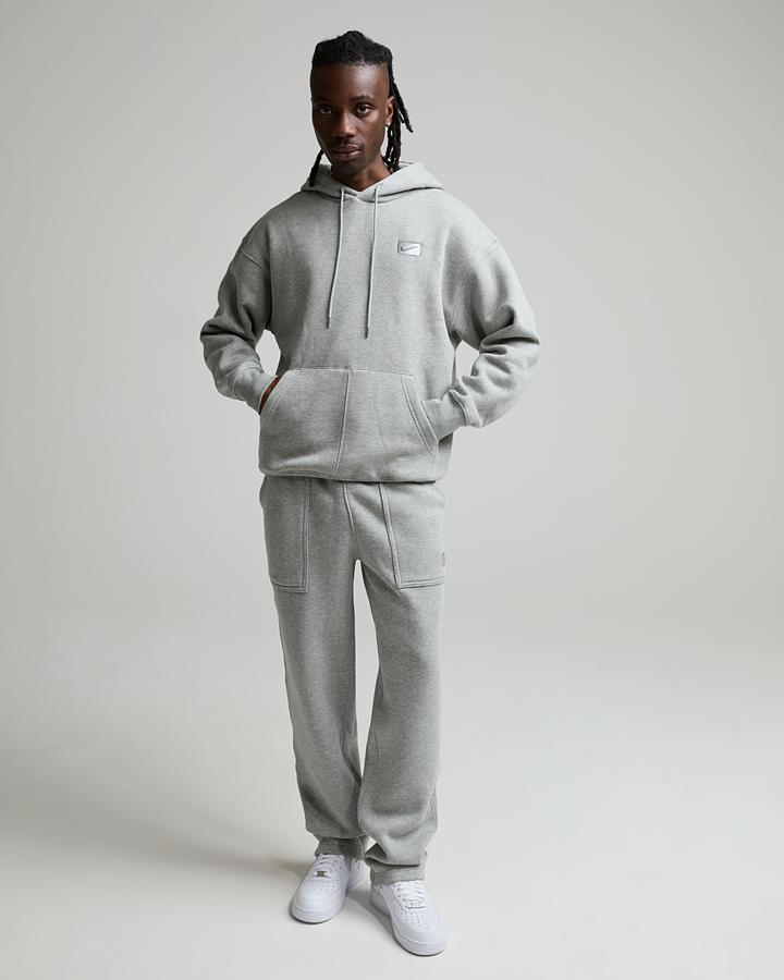 Nike Men's Street Fleece Open Hem Pant - Dark Grey Heather