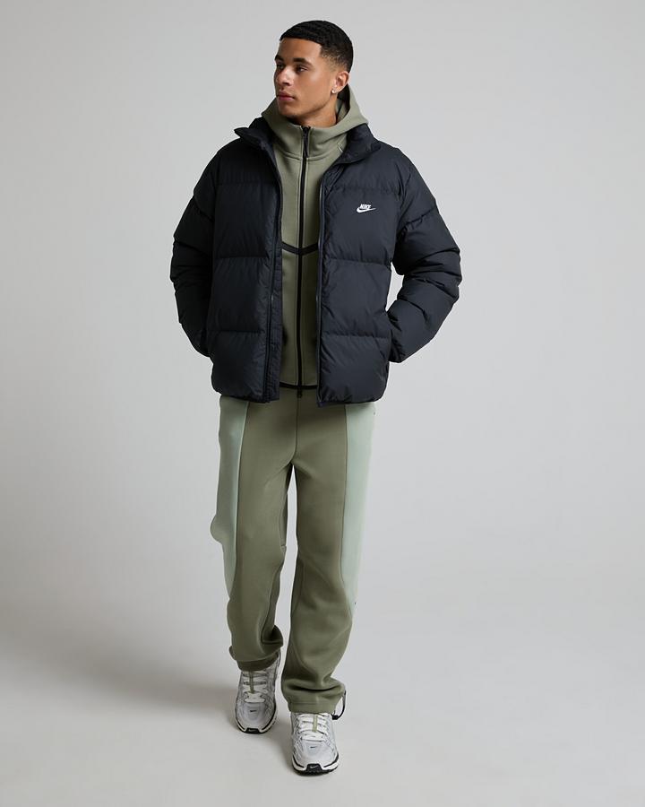 Nike Men's Therma-FIT Club Down Puffer 650 Jacket - Black/White