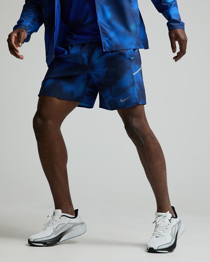 Nike Men's Dri-FIT Miler 7 Inch Unlined Short - Midnight Navy/Hyper Royal/Reflective Silver