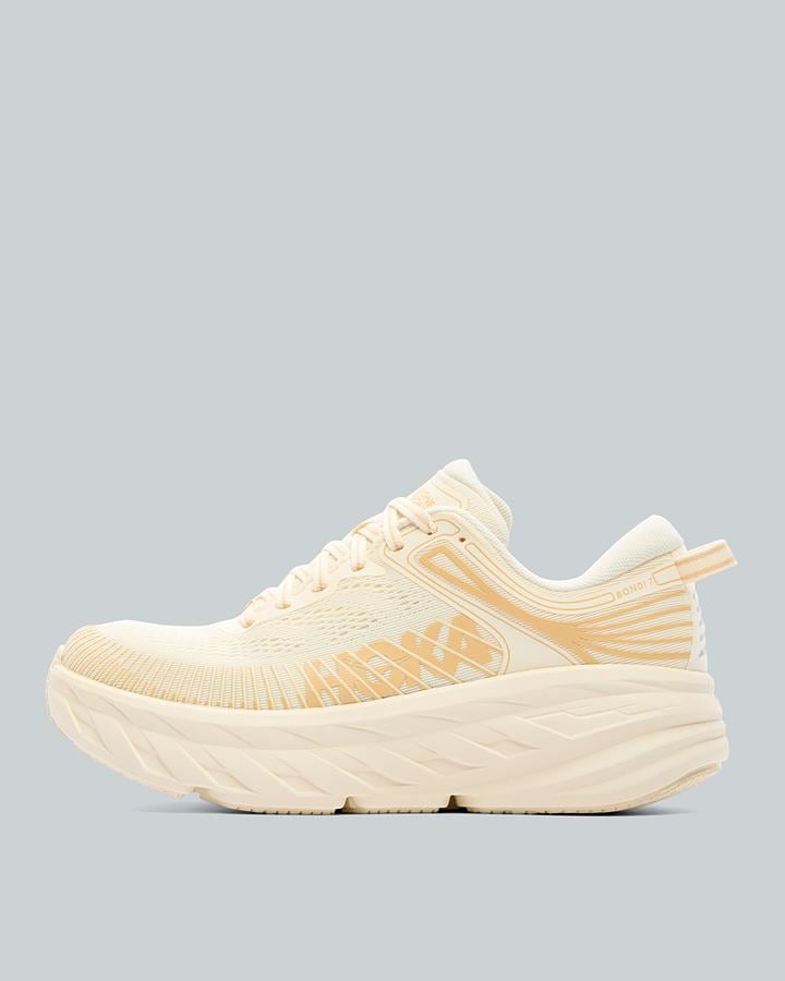 HOKA Women's Bondi 7 Trainer - Vintage Yellow/Honeycomb