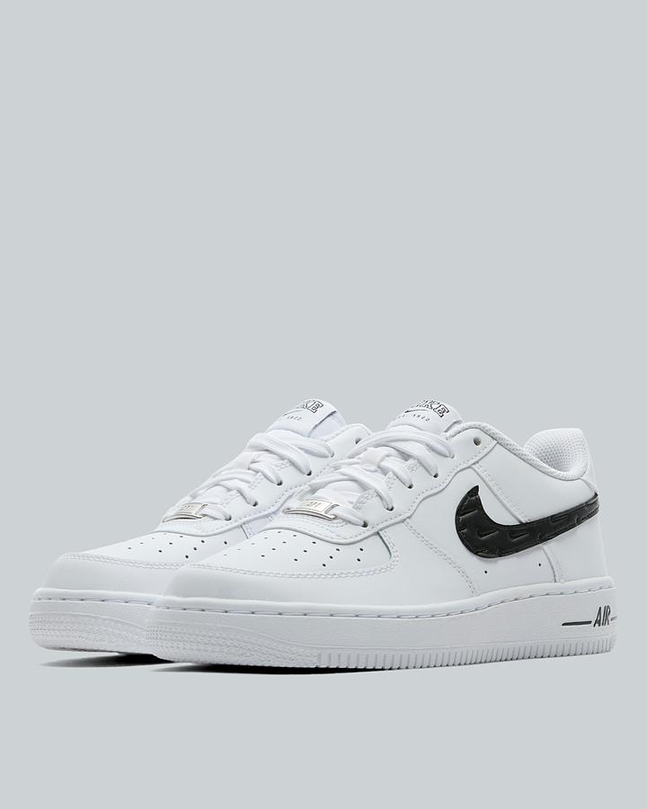 Nike Junior Air Force 1 Low Trainers - White Black Anthracite