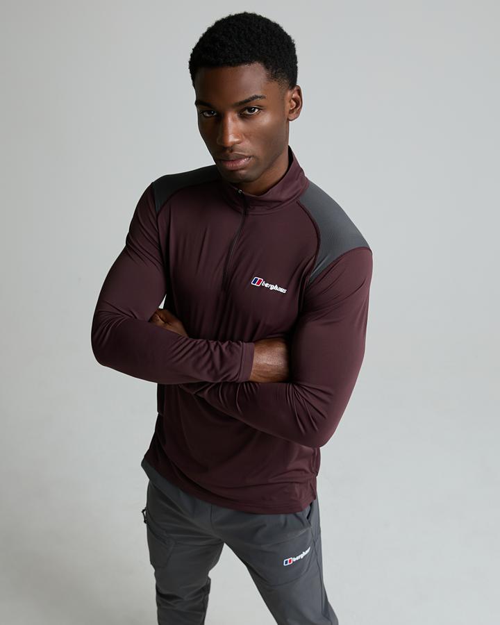 Berghaus Men's Wayside 3.0 Tech Quarter Zip Top - Red
