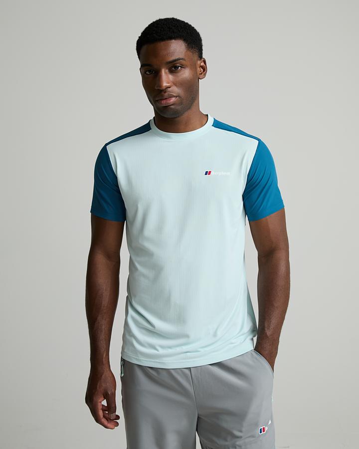 Berghaus Men's AltTech T-Shirt - Polar/Blue Abyss