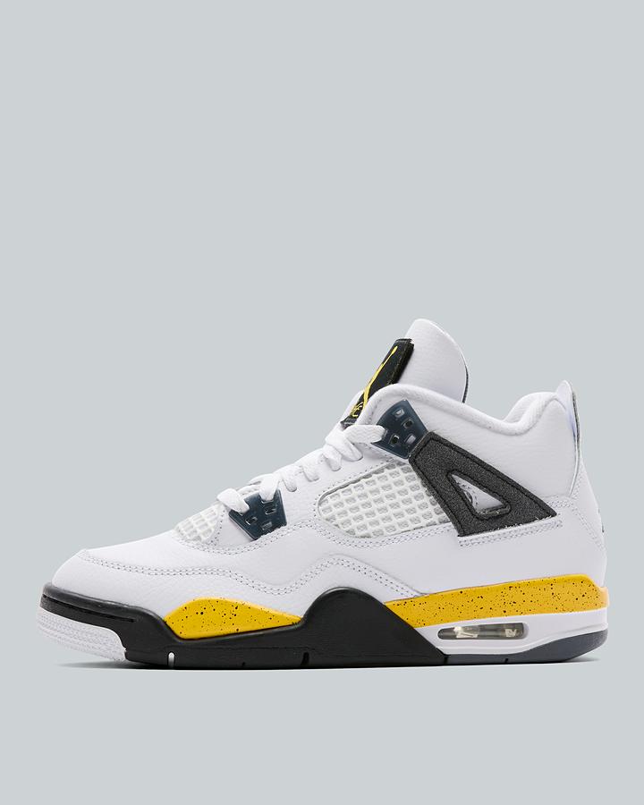 Jordan Junior Air Jordan 4 Retro 'Tour Yellow' Trainers - White Tour Yellow