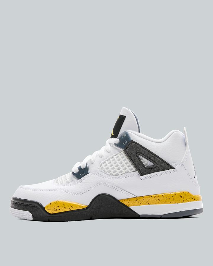 Jordan Infant Air Jordan 4 Retro 'Rare Air' Trainers - White Tour Yellow Black
