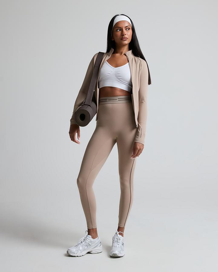 Monterrain Women's Adapt Full Zip Long-Sleeve Top - Cappuccino Cream/Coco Powder