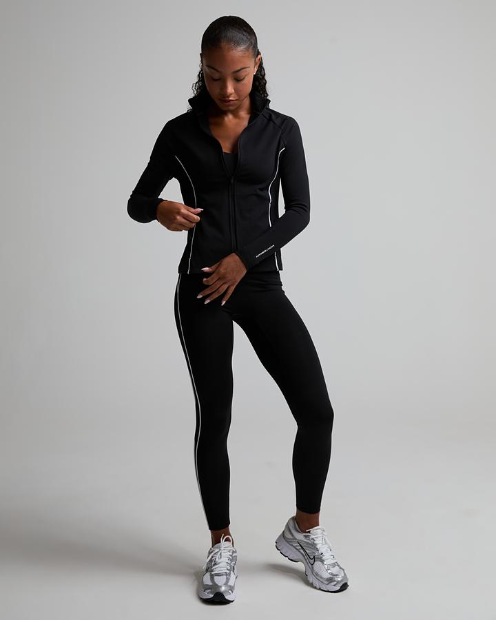 Monterrain Women's Adapt Full Zip Long-Sleeve Top - Black/Optic White
