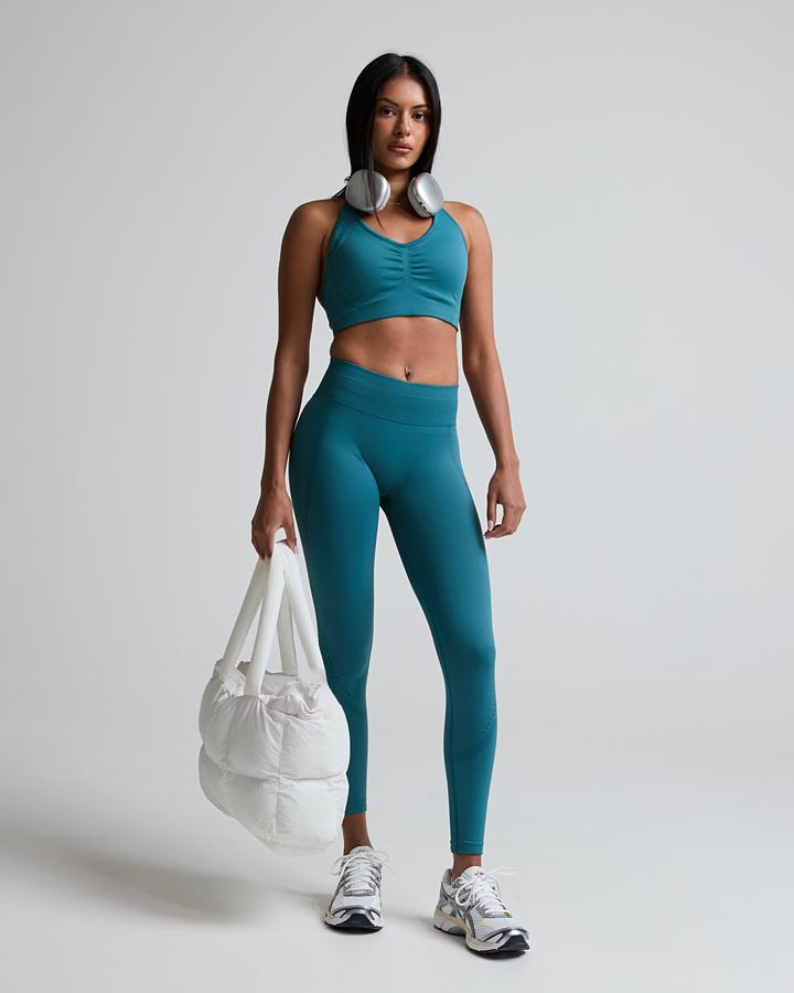 Monterrain Women's Suntra Seamless Halter Bra Top - Heritage Teal
