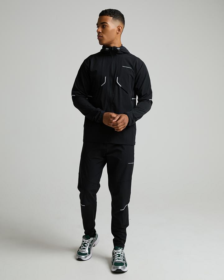 Monterrain Men's Vent 2.0 Woven Running Hoodie - Black